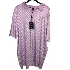 Cactus Hack Purple Polo Golf Shirt Men's Size XL Stretch NWT Active Design